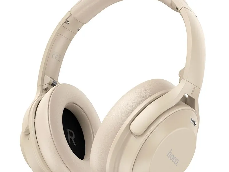 HOCO słuchawki bezprzewodowe / bluetooth nagłowe Sound Active Noise Reduction ANC W37 złote