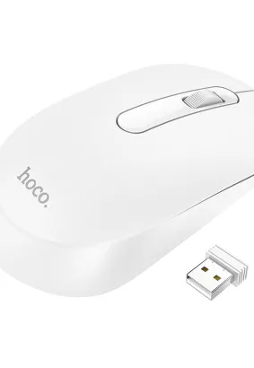 HOCO mysz / myszka komputerowa bezprzewodowa Platinium 2,4G GM14 biała
