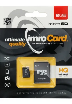 Karta Pamięci IMRO microSD 2GB z adapterem SD
