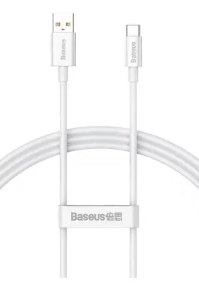 BASEUS kabel USB A do Typ C PD 100W 1m biały P10320102214-00