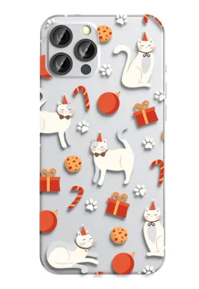 Futerał FORCELL WINTER 21 / 22 do IPHONE 13 christmas cat