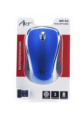 Mysz / Myszka  ART  bezprzewodowa-optyczna USB AM-92 niebieski