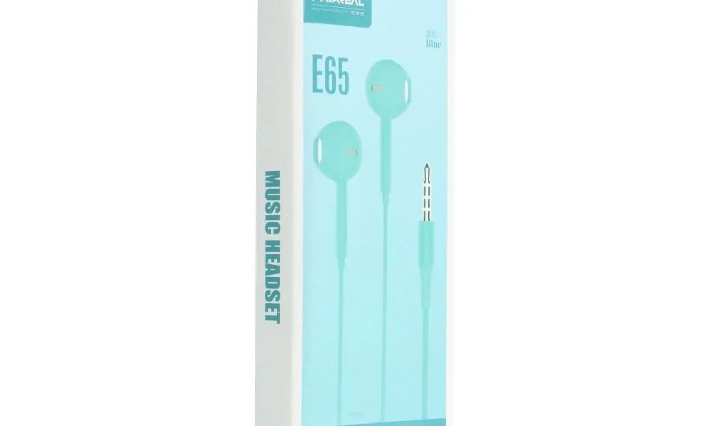 PAVAREAL zestaw słuchawkowy / słuchawki z mikrofonem Jack 3,5mm PA-E65 niebieskie