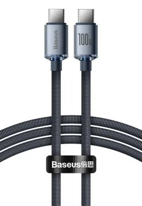 BASEUS kabel Typ C do Typ C PD100W Power Delivery Crystal Shine CAJY000601 1,2m czarny
