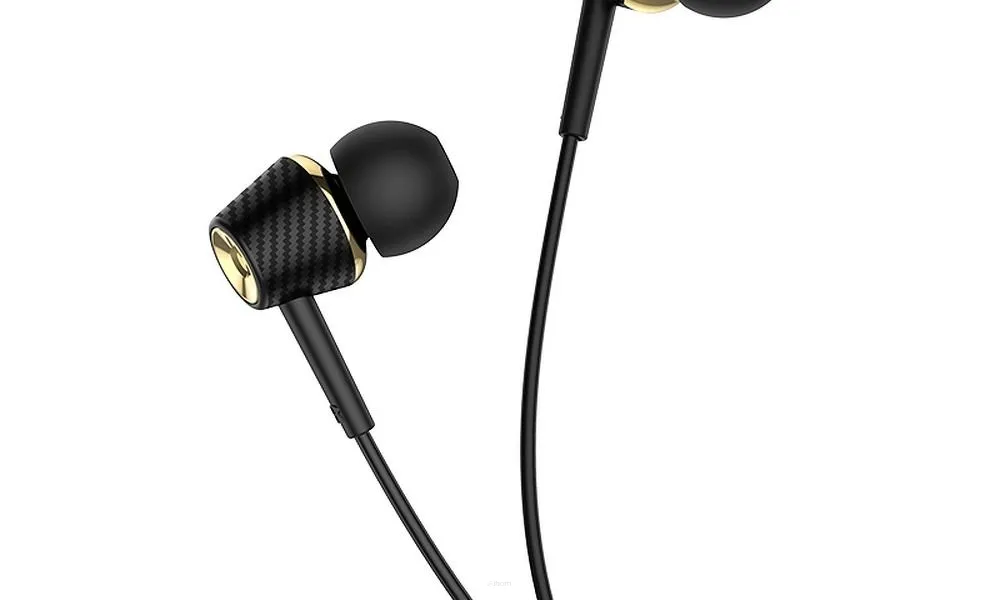 HOCO zestaw słuchawkowy / słuchawki dokanałowe Graceful M70 czarne