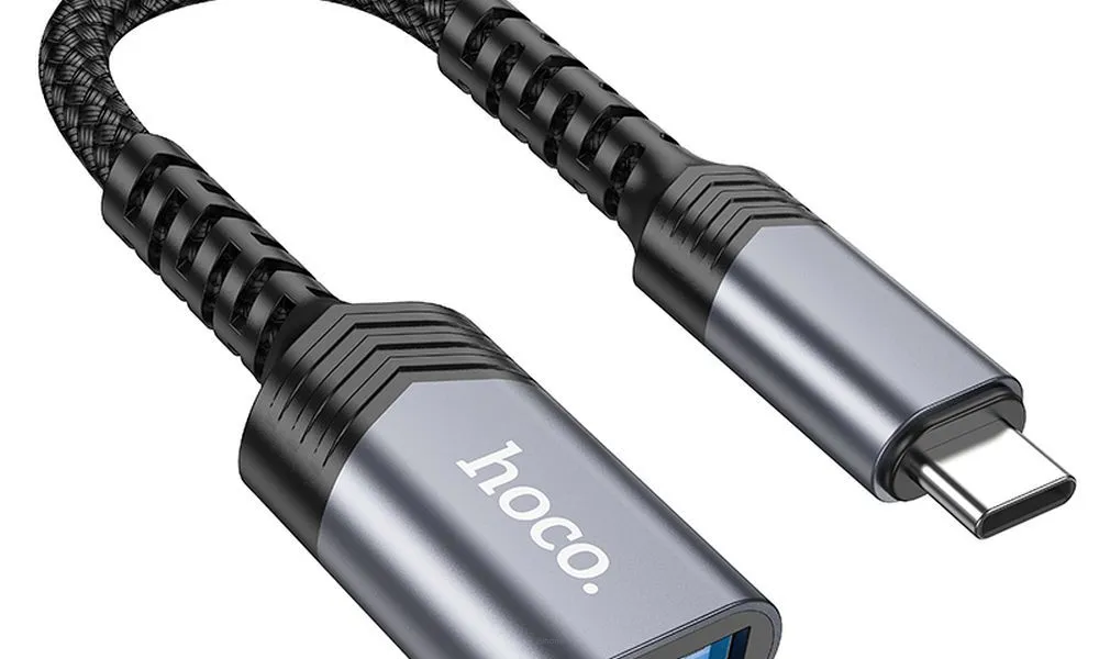 HOCO adapter Typ C (męski) do USB (żeński) 3.0 UA24 czarna