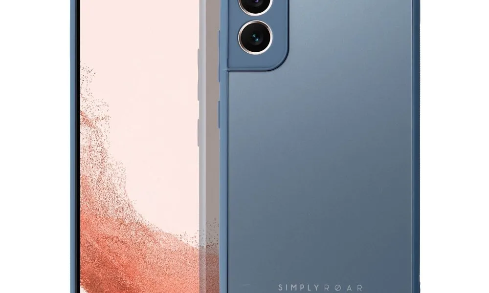 Futerał Roar Matte Glass Case - do Samsung Galaxy S22 niebieski