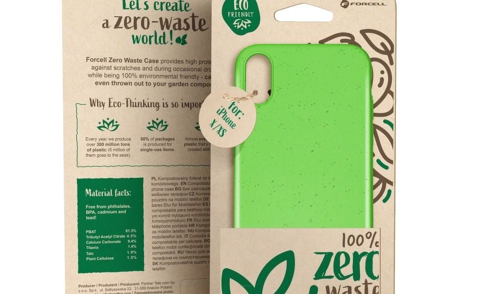Futerał BIO - Zero Waste Case do IPHONE 12 MINI zielony