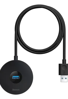 BASEUS HUB adapter przejściówka 4w1 USB do USB3.0 / 3x USB2.0 CAHUB-U01 czarny