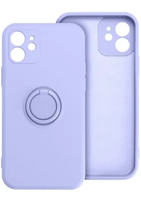 Futerał SILICONE RING do IPHONE 12 / 12 PRO fioletowy