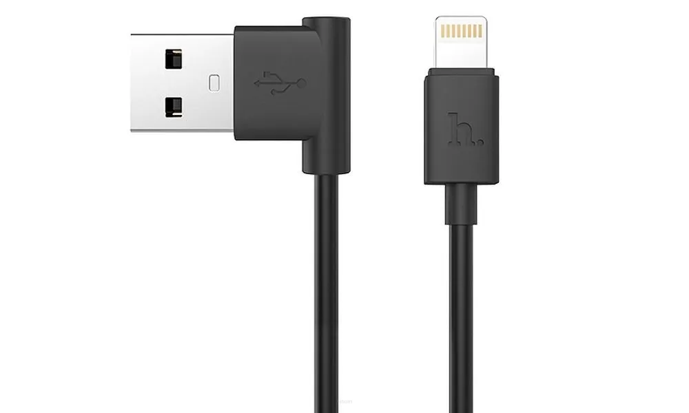 HOCO kabel USB do iPhone Lightning 8-pin kąt 90 stopni UPL11 1 metr czarny