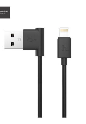 HOCO kabel USB do iPhone Lightning 8-pin kąt 90 stopni UPL11 1 metr czarny