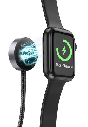 HOCO ładowarka indukcyjna 2w1 do Apple Watch + kabel ładowania do Iphone CW54 czarna