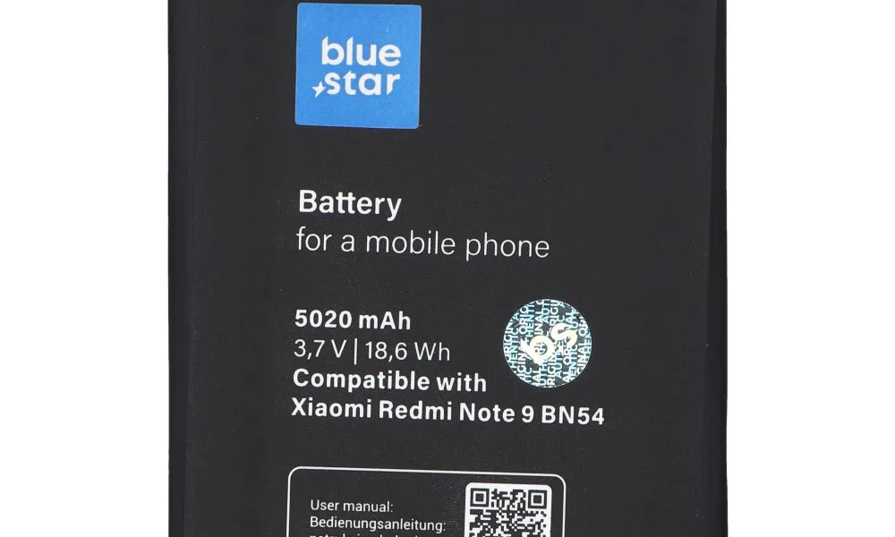 Bateria do Xiaomi Redmi Note 9 (BN54) 5020 mAh Li-Ion Blue Star