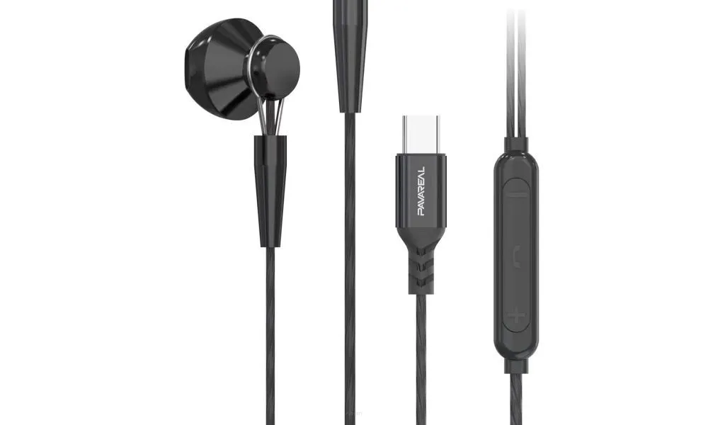 PAVAREAL zestaw słuchawkowy / słuchawki z mikrofonem Typ C PA-M10C czarne [DAC]