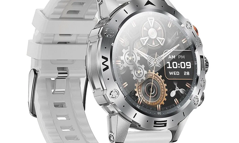 HOCO smartwatch / inteligentny zegarek Y20 smart sport (możliwość połączeń z zegarka) srebrny