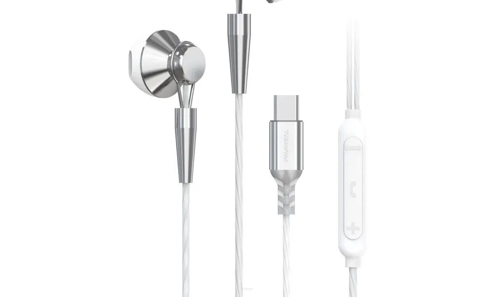 PAVAREAL zestaw słuchawkowy / słuchawki z mikrofonem Typ C PA-M10C białe [DAC]