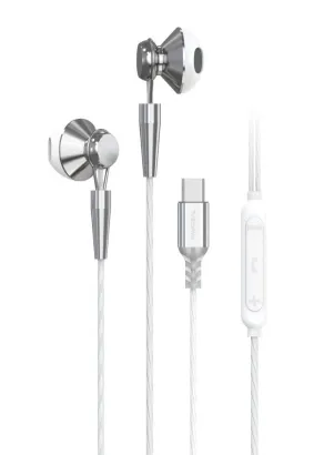 PAVAREAL zestaw słuchawkowy / słuchawki z mikrofonem Typ C PA-M10C białe [DAC]
