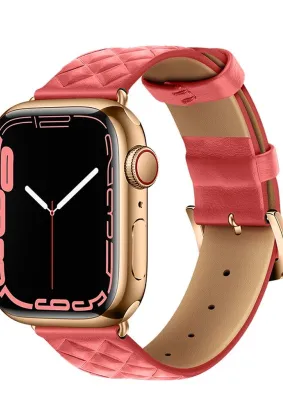HOCO pasek do Apple Watch 42/44/45/49mm Elegant leather WA18 różowy