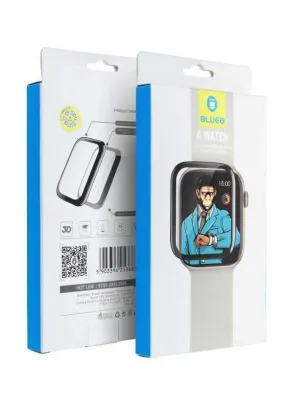 Szkło Hartowane 5D Mr. Monkey Glass - do Apple Watch 7 / 8 / 9 41MM czarny (Strong HD)