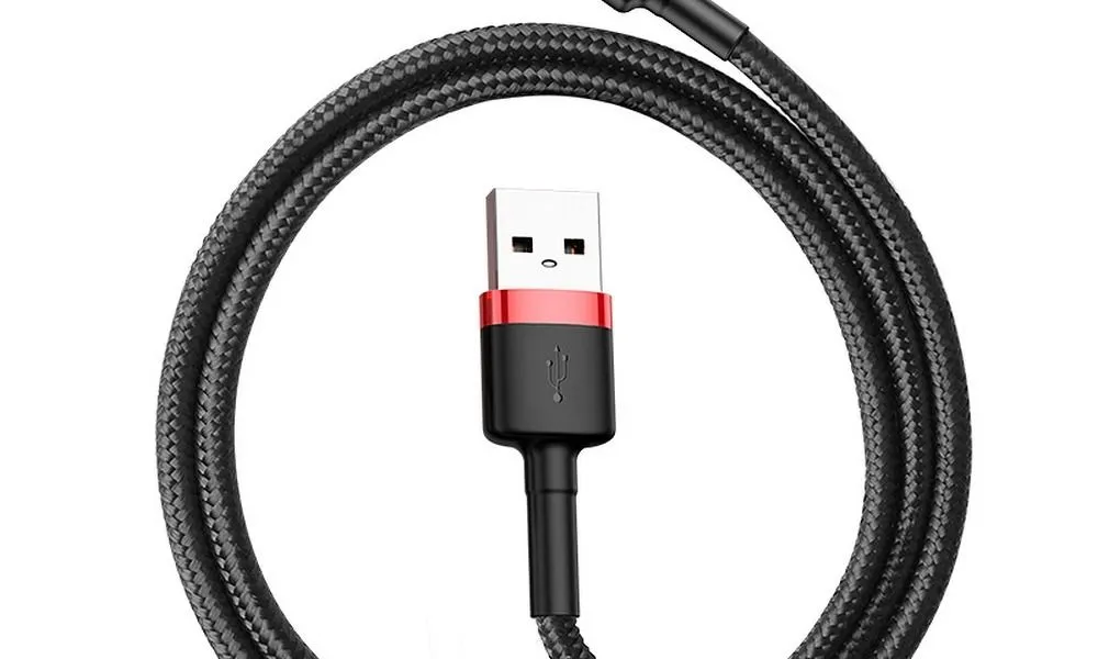 BASEUS kabel USB Cafule do Typ C 3A CATKLF-A91 0,5 metra czerwono-czarny