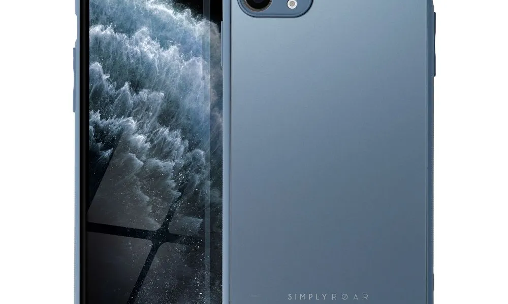 Futerał Roar Matte Glass Case - do iPhone 11 Pro Max niebieski