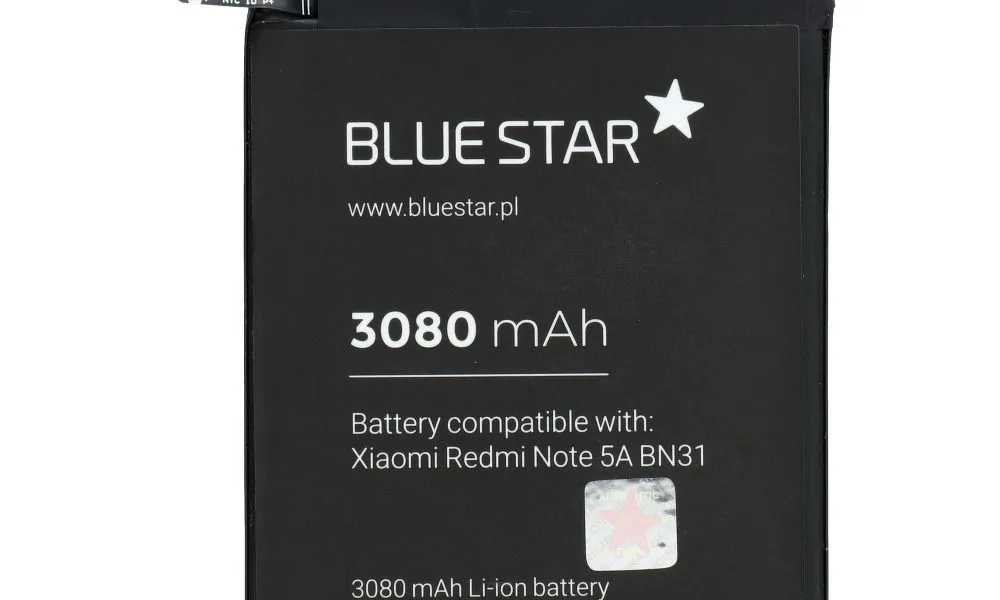 Bateria do Xiaomi Redmi Note 5A/5X (BN31) 3080 mAh Li-Ion Blue Star