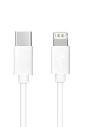 Kabel Typ C do iPhone Lightning 8-pin Power Delivery PD18W 2A C973 biały 1 metr BOX