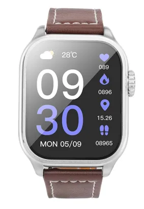 HOCO smartwatch / inteligentny zegarek Y17 smart sport (możliwość połączeń z zegarka) srebrny
