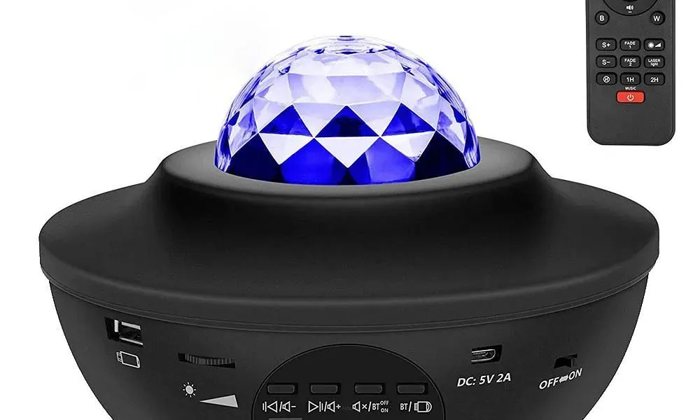 Projektor GWIAZD LED / Disco z głosnikiem bluetooth + pilot + USB BTM0504 / HD-SPL czarny