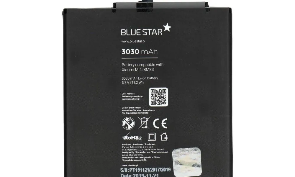 Bateria do Xiaomi Mi4i (BM33) 3030 mAh Li-Ion Blue Star