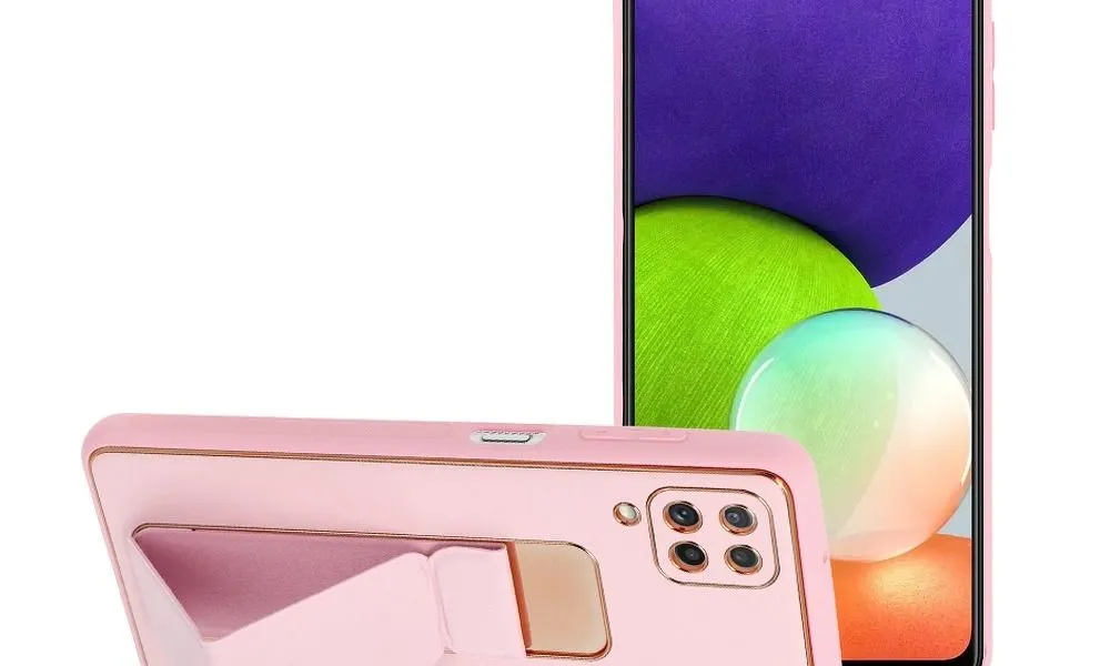 Futerał LEATHER Case Kickstand do SAMSUNG Galaxy A13 4G różowy