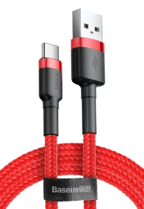 BASEUS kabel USB Cafule do Typ C 2A CATKLF-C09 2 metr czerwony