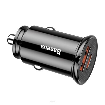 BASEUS inteligentna ładowarka samochodowa Circular PPS z portami USB Quick Charge 4.0 QC 4.0 i USB-C Power Delivery 3.0 SCP czarny CCALL-YS01