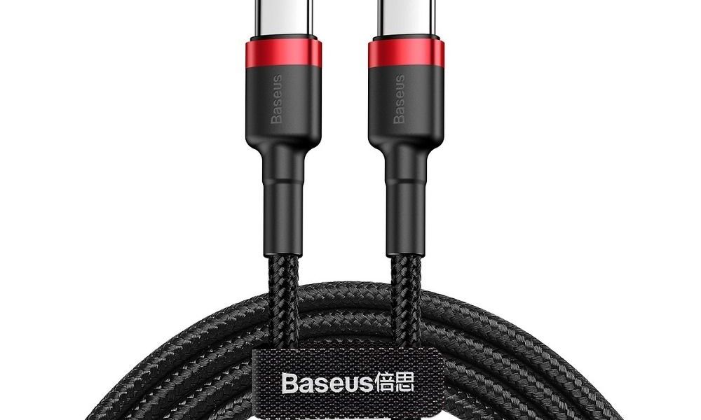 BASEUS kabel Cafule Typ C do Typ C 2A CATKLF-H91 2 metry czerwono-czarny