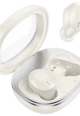 HOCO słuchawki bezprzewodowe / bluetooth stereo TWS Smart true EQ3 mleczna biel