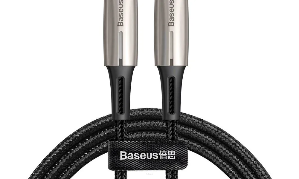 BASEUS kabel Typ C do Typ C Power Delivery PD2.0 60W QC 3.0 20V 3A Water Drop CATSD-J01 1 metr czarny