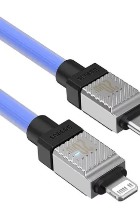 BASEUS kabel Typ C do Apple Lightning 8-pin CoolPlay Fast Charging 20W 2m niebieski CAKW000103