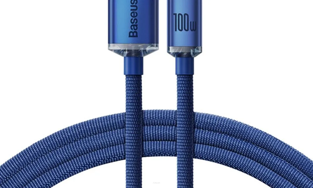 BASEUS kabel USB do Typ C PD100W Power Delivery Crystal Shine CAJY000403 1,2m niebieski