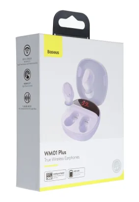 BASEUS słuchawki bezprzewodowe / bluetooth TWS Encok WM01 Plus fioletowe NGWM000005