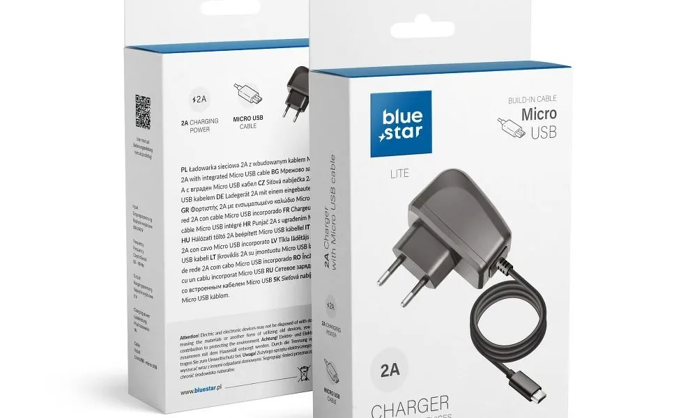 Ładowarka Sieciowa Micro USB Uniwersalna 2A Blue Star Lite