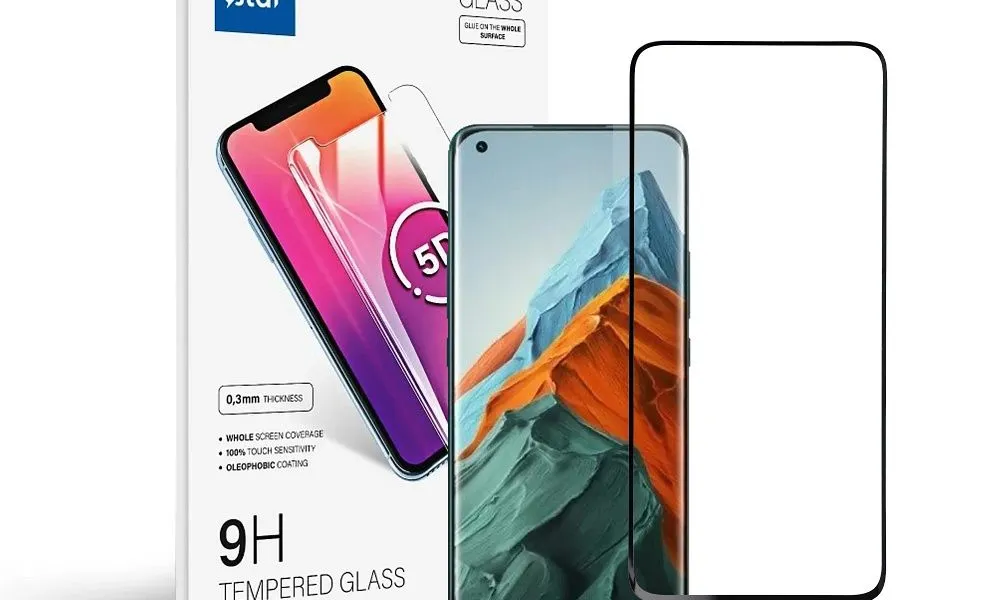 Szkło hartowane Blue Star 5D - do Xiaomi Mi 11 (full glue/case friendly) - czarny
