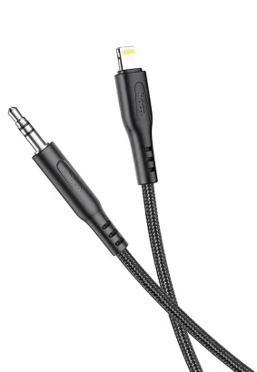 HOCO kabel AUX Audio Jack 3,5mm do iPhone Lightning 8-pin UPA18 1m czarny