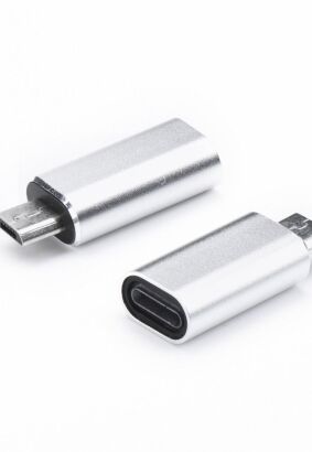 Adapter ładowarki do iPhone Lightning 8-pin do Micro USB srebrny