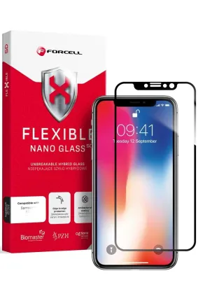 Forcell Flexible 5D - szkło hybrydowe do iPhone X/Xs czarny