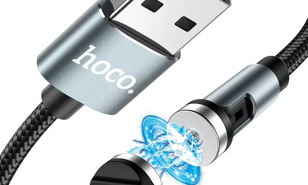 HOCO kabel USB do Micro magnetyczny 2,4A U94 1,2 metra czarny