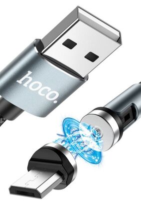 HOCO kabel USB do Micro magnetyczny 2,4A U94 1,2 metra czarny