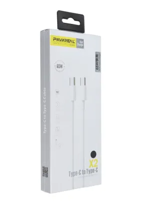 PAVAREAL kabel Typ C do Typ C PD 65W PA-X2 1 m. czarny