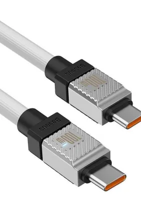 BASEUS kabel Typ C do Typ C CoolPlay Power Delivery 100W 2m biały CAKW000302