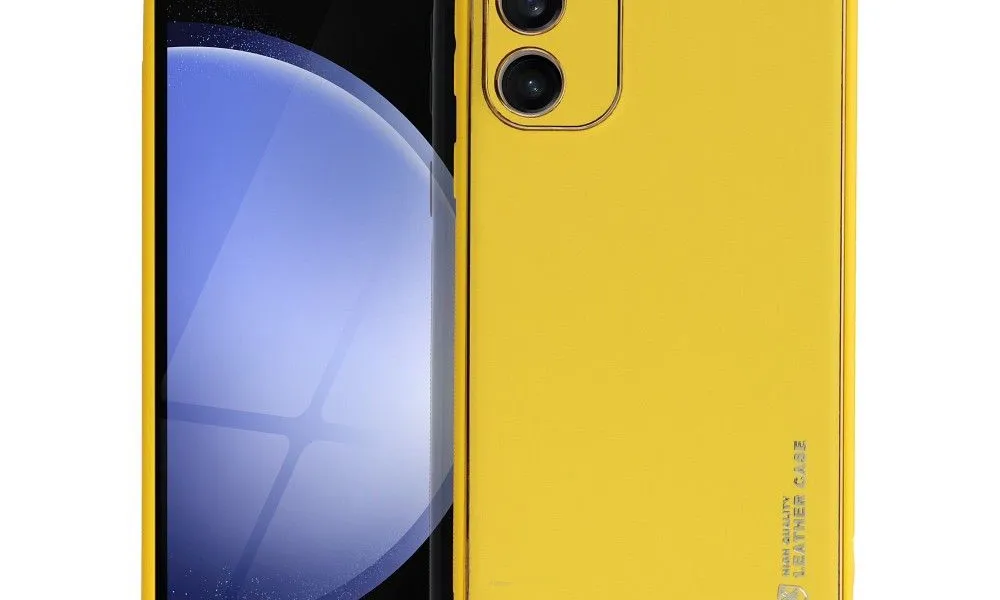 Futerał LEATHER Case skórzany do SAMSUNG Galaxy S23 FE żółty